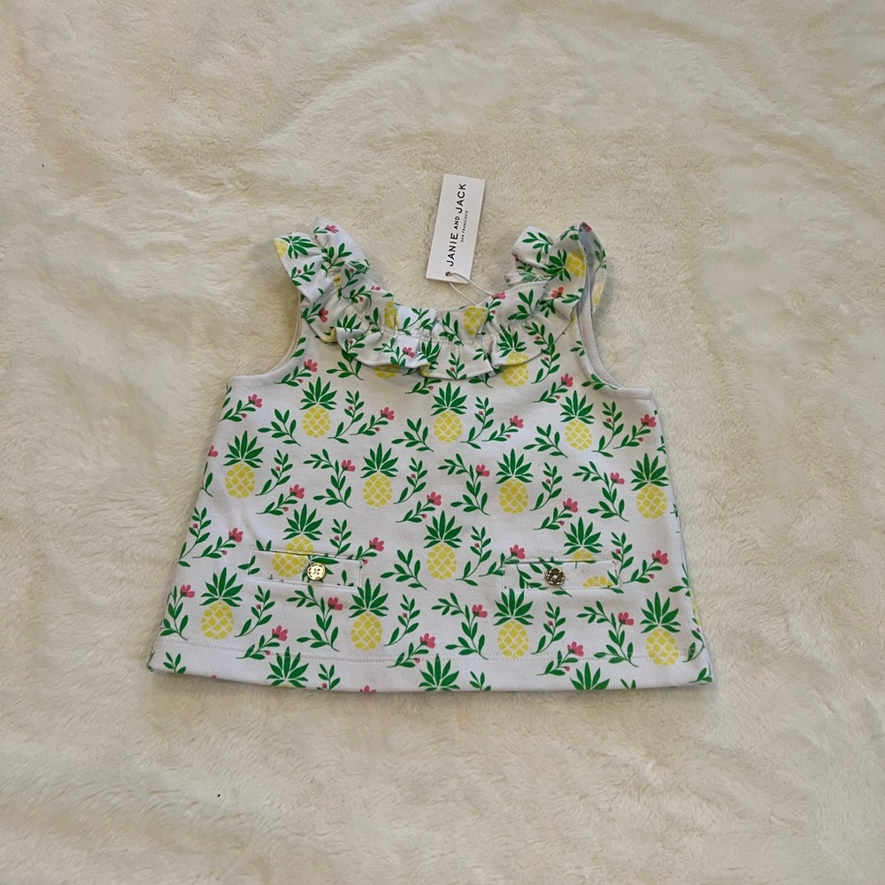 Janie and Jack Scoop-neck Pineapple Shirt